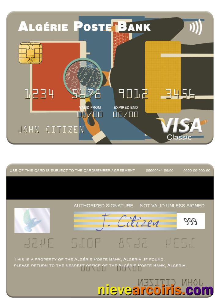 Algeria Algérie Poste Bank visa card